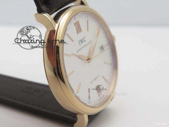 MIROTIME 0425 Modern Portofino SCHAFFHAUSEN RG MKF 1:1 V2 Best Edition White Dial On Brown Leather Strap A 7344